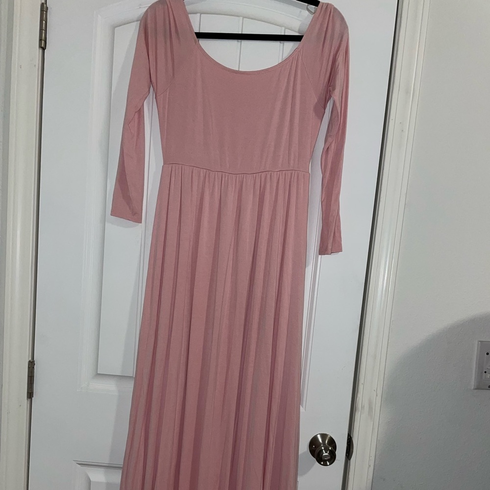 Pink maternity dress